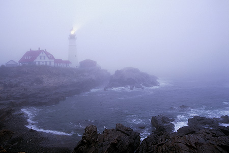 Portland Head Light in Fog, Maine